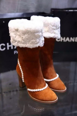 CHANEL Knee-high boots Lined with fur Women--001